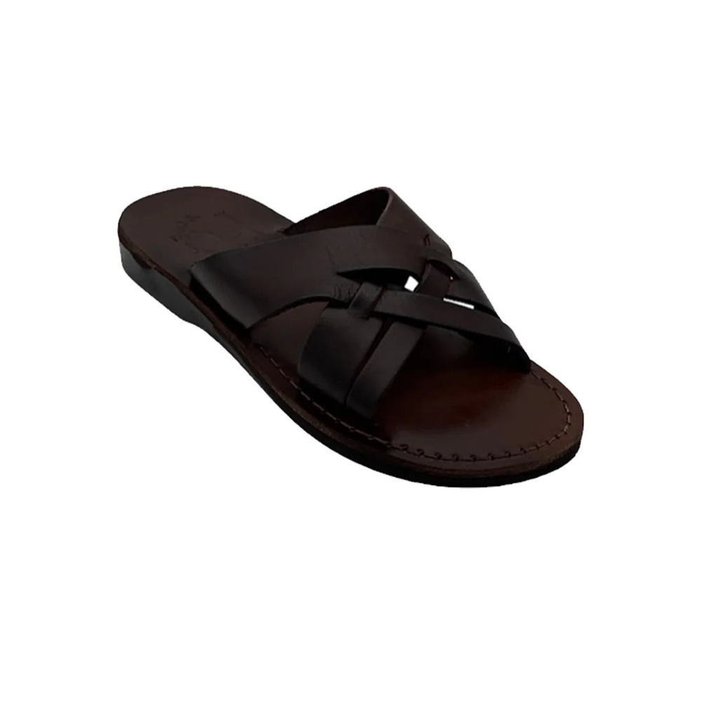 Jerusalem Sandals Men's Leather Woven Strap Sandals Jesse Brown - Medium